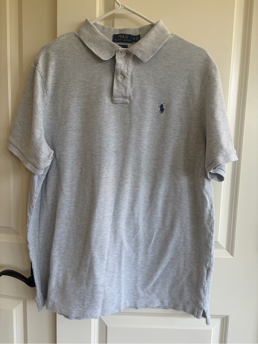 Polo by Ralph Lauren Light Gray Men's Classic Fit Polo Shirt Size XL TG